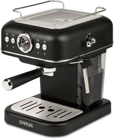 Cafetera expreso 15 bares G3 Ferrari G10188 Alchimia, , compatible con cápsulas y café molido, capuchino, 3 filtros de acero inoxidable, depósito de 1,2 l, función de espera y reposo, calienta tazas.